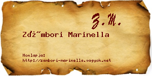 Zámbori Marinella névjegykártya